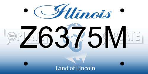 Z6375M Illinois License Plate