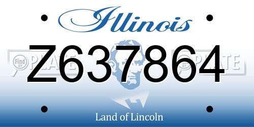 Z637864 Illinois License Plate