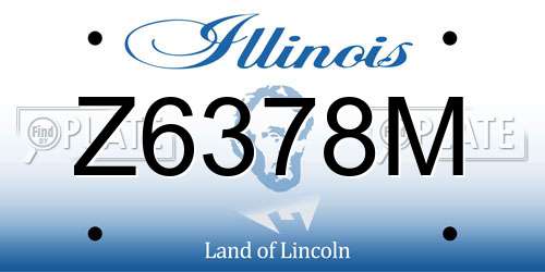 Z6378M Illinois License Plate