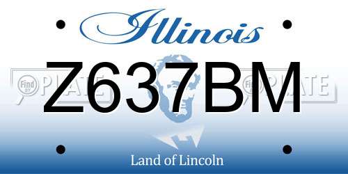 Z637BM Illinois License Plate
