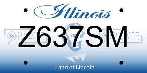 Z637SM Illinois License Plate