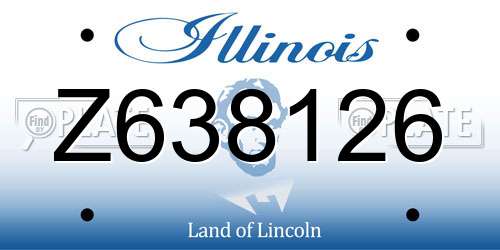 Z638126 Illinois License Plate