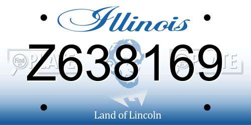 Z638169 Illinois License Plate