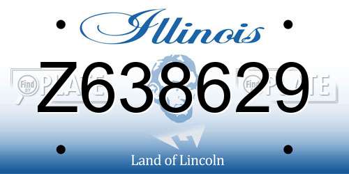 Z638629 Illinois License Plate