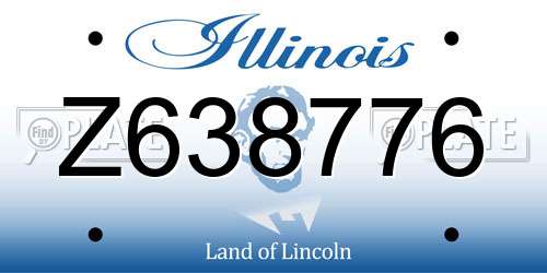 Z638776 Illinois License Plate