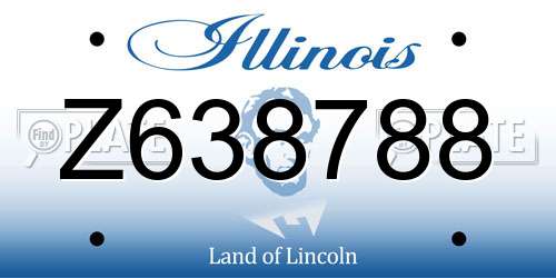 Z638788 Illinois License Plate