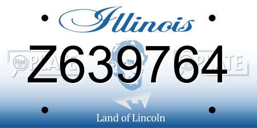 Z639764 Illinois License Plate