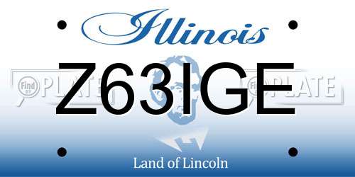 Z63IGE Illinois License Plate