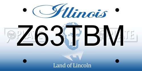 Z63TBM Illinois License Plate