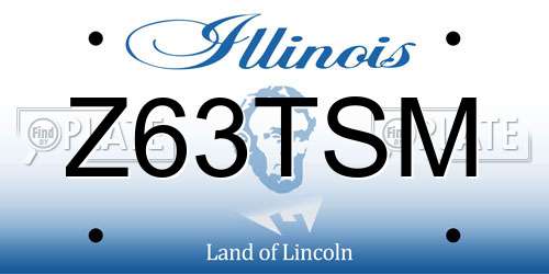 Z63TSM Illinois License Plate