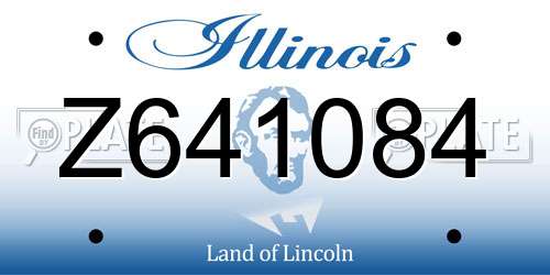 Z641084 Illinois License Plate