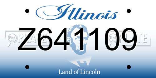 Z641109 Illinois License Plate