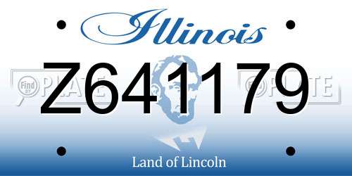 Z641179 Illinois License Plate