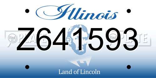 Z641593 Illinois License Plate