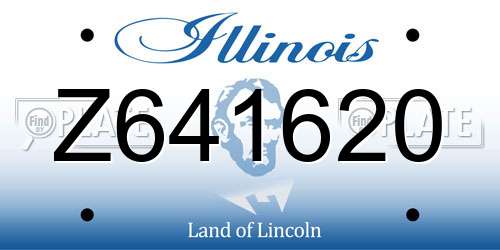 Z641620 Illinois License Plate