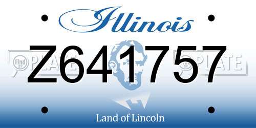 Z641757 Illinois License Plate