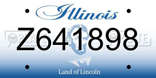 Z641898 Illinois License Plate