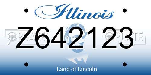Z642123 Illinois License Plate