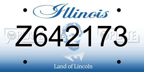 Z642173 Illinois License Plate