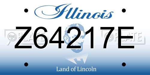 Z64217E Illinois License Plate