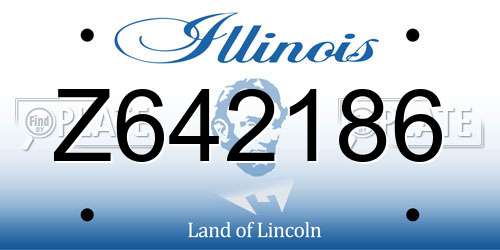 Z642186 Illinois License Plate