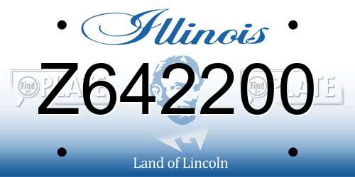 Z642200 Illinois License Plate