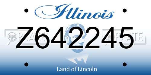 Z642245 Illinois License Plate