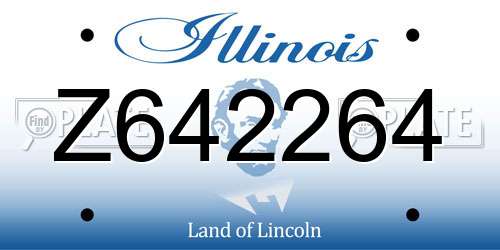 Z642264 Illinois License Plate