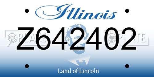 Z642402 Illinois License Plate