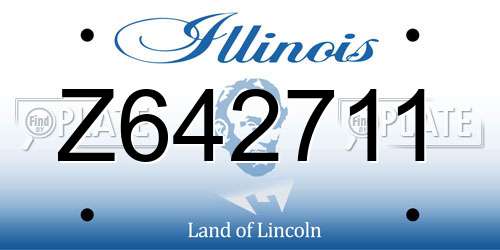 Z642711 Illinois License Plate