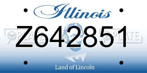 Z642851 Illinois License Plate