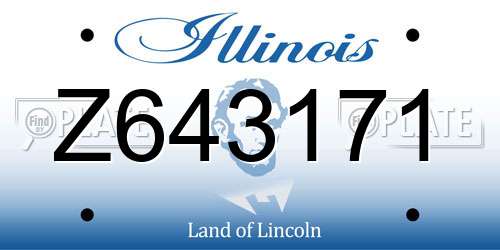 Z643171 Illinois License Plate