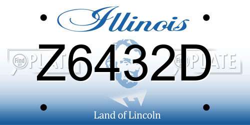 Z6432D Illinois License Plate