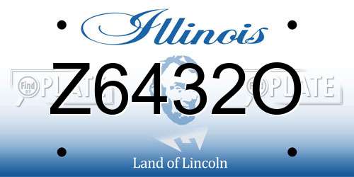 Z6432O Illinois License Plate