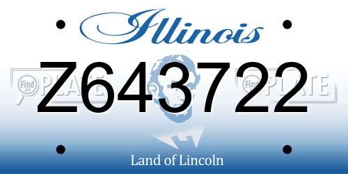 Z643722 Illinois License Plate