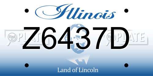 Z6437D Illinois License Plate