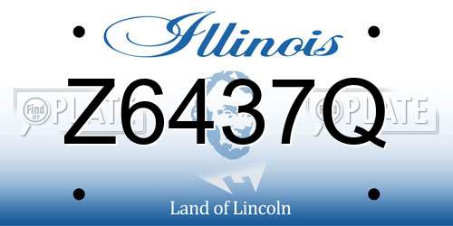 Z6437Q Illinois License Plate
