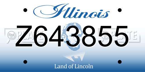 Z643855 Illinois License Plate