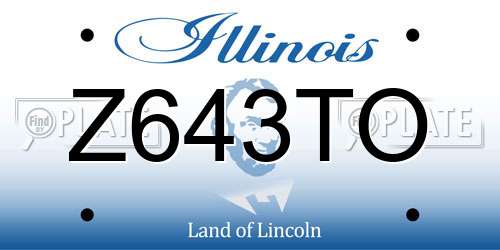 Z643TO Illinois License Plate