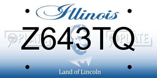 Z643TQ Illinois License Plate