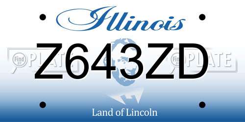 Z643ZD Illinois License Plate