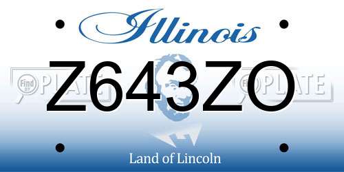 Z643ZO Illinois License Plate