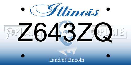 Z643ZQ Illinois License Plate