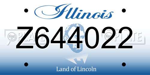 Z644022 Illinois License Plate
