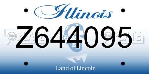 Z644095 Illinois License Plate