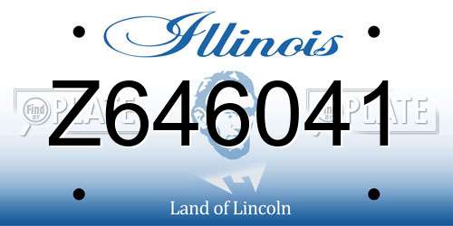 Z646041 Illinois License Plate