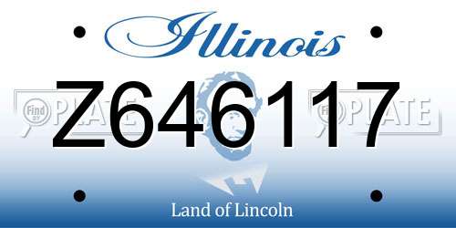 Z646117 Illinois License Plate