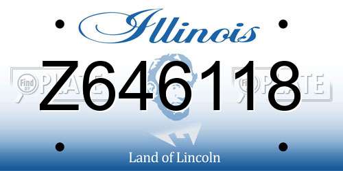Z646118 Illinois License Plate