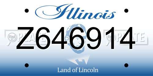 Z646914 Illinois License Plate