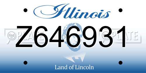 Z646931 Illinois License Plate